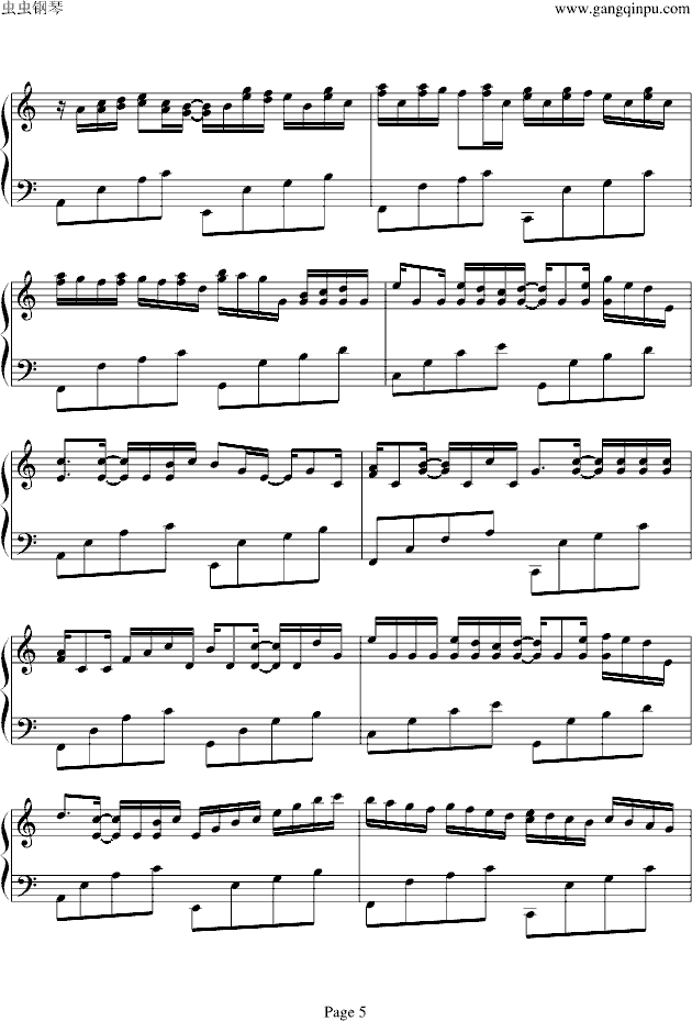 卡农（与原录音完全一致！）-钢琴谱(钢琴曲)-George Winston5