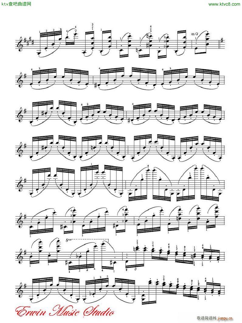 帕格尼尼 24首随想曲 作品 1 小提琴No 12