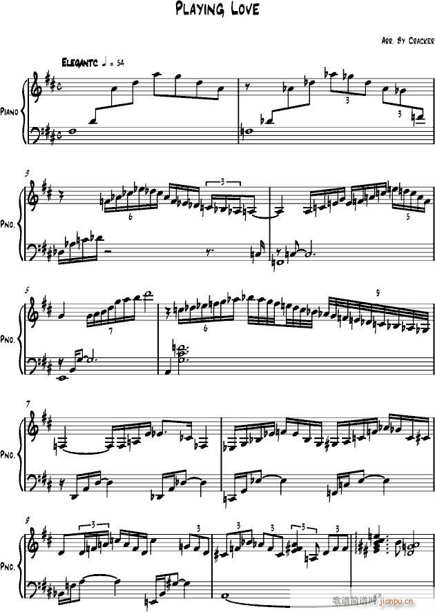 Playing love 钢琴谱 海上钢琴师电影插曲 优美钢琴曲 Playing love1