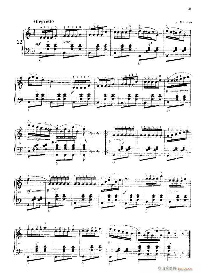车尔尼手风琴练习曲集21