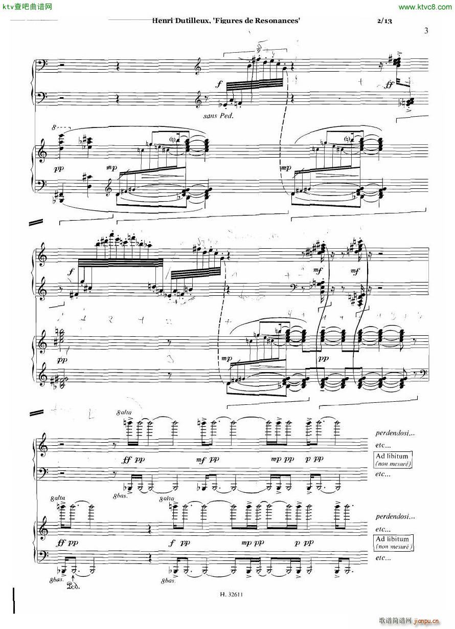 Dutilleux Figures de Résonances for Two Pianos2