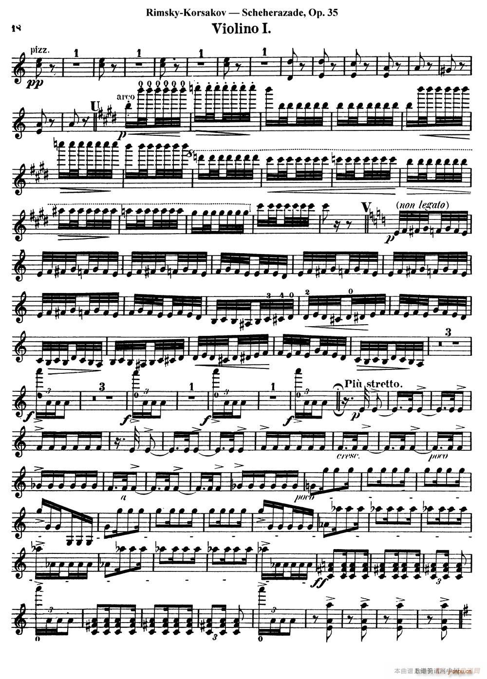 Scheherazade（Ⅳ）Op 35（第一小提琴）5