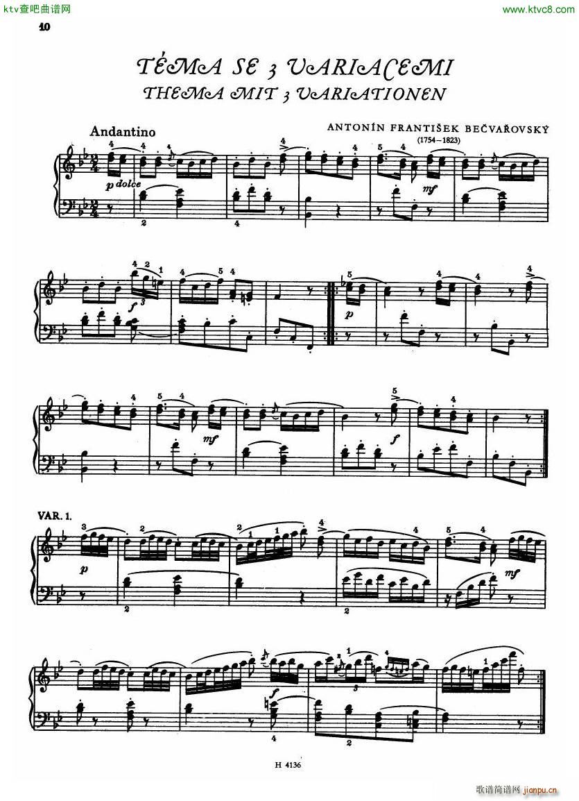 Czech piano variations from 18th century8