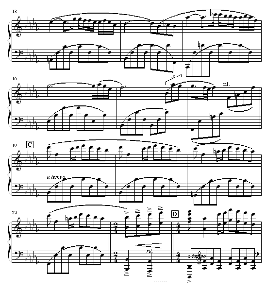 秋日私语-钢琴谱(钢琴曲)-克莱德曼2