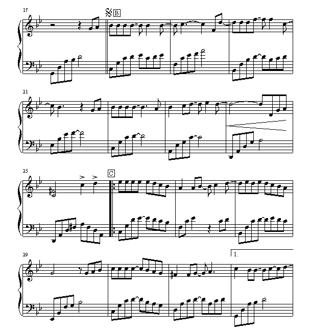 从开始到现在-钢琴谱(钢琴曲)-张信哲2