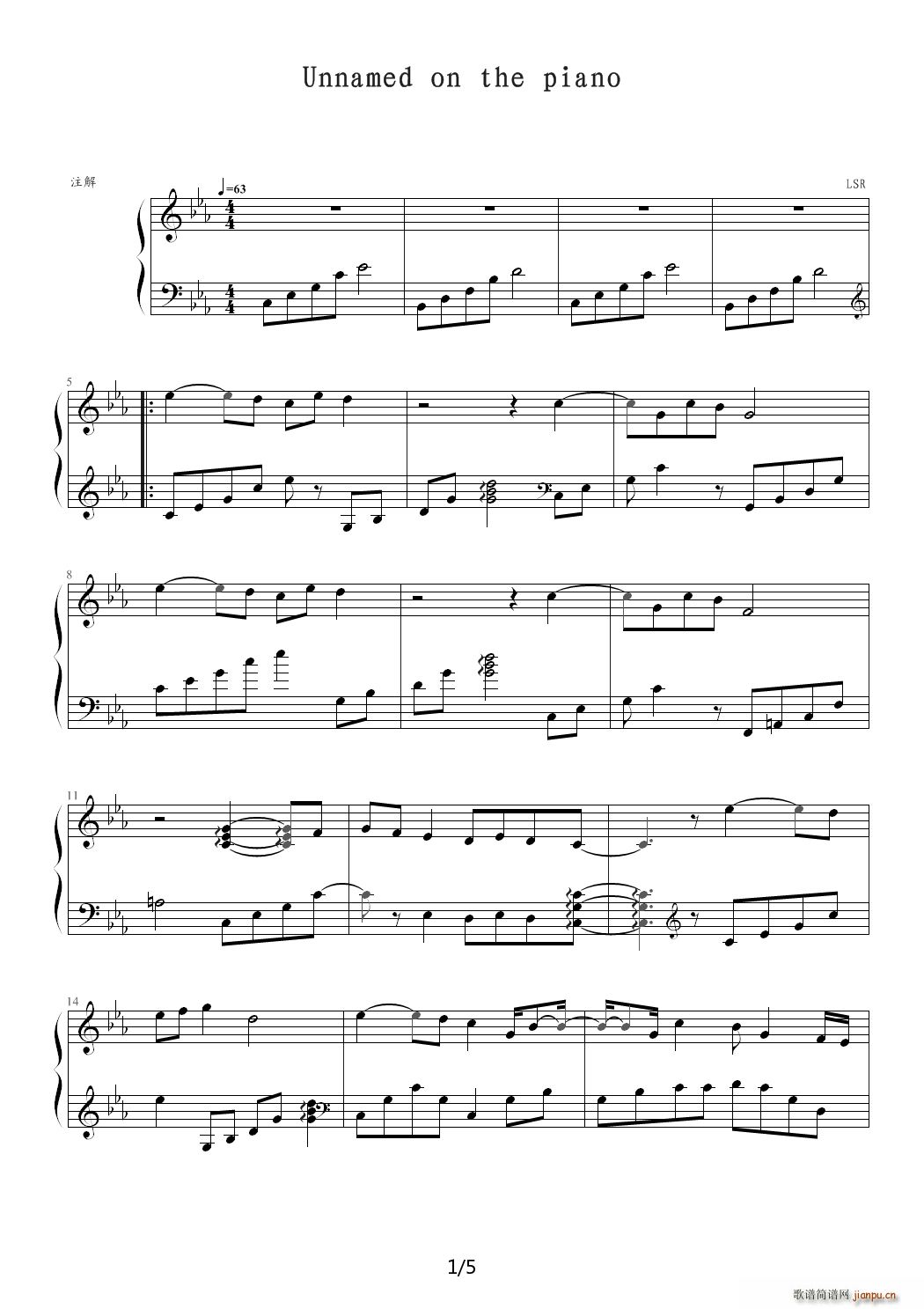 未名钢琴曲 降E调1