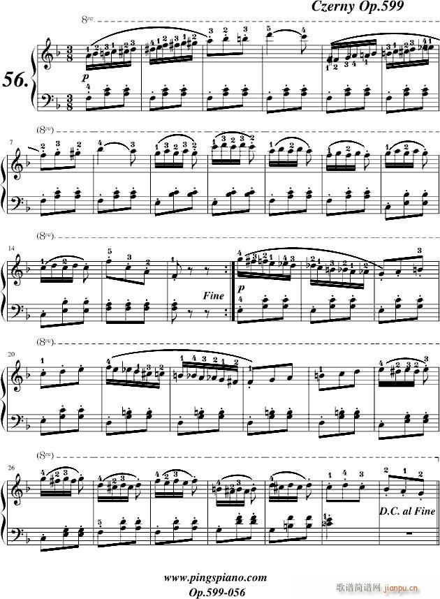 Czerny Op.599 -- 56._世界名曲1