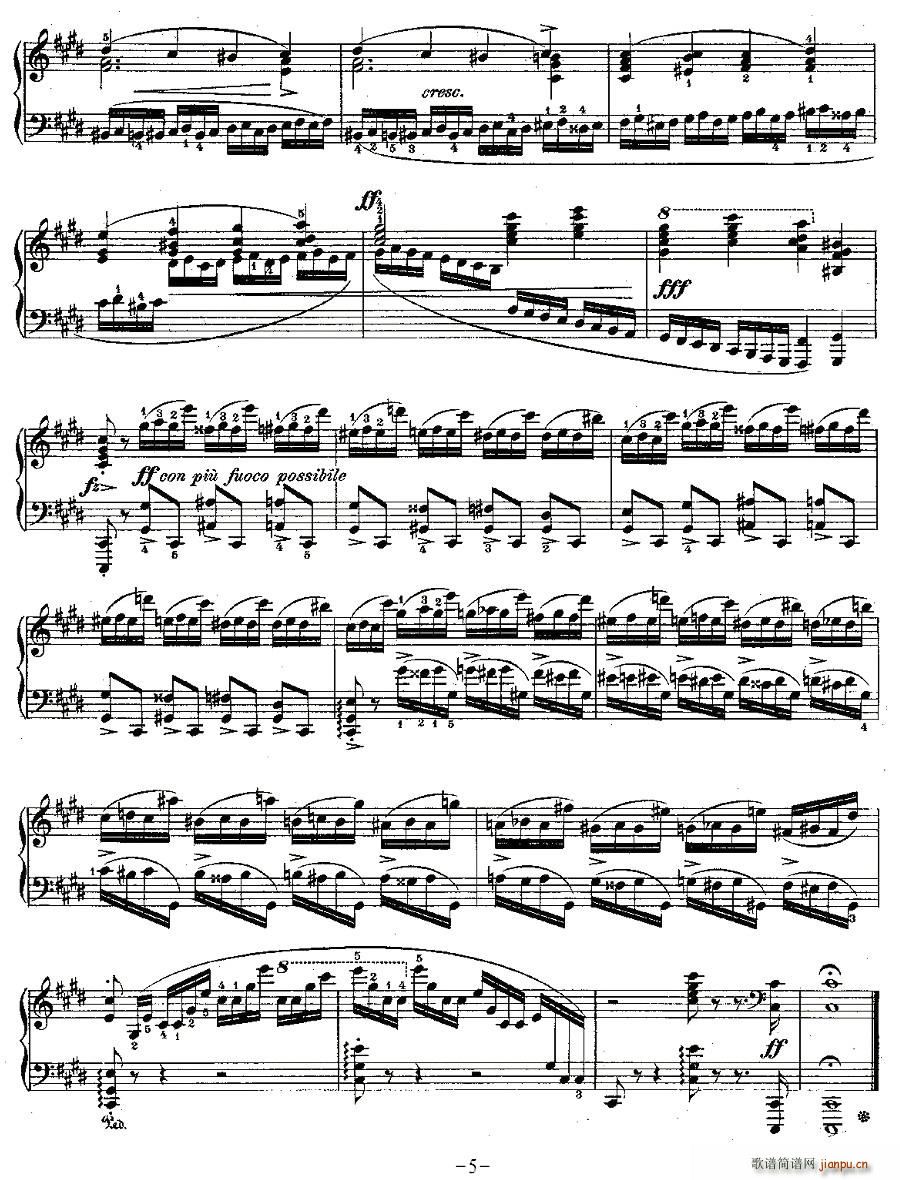 肖邦钢琴练习曲，Op.10之四5