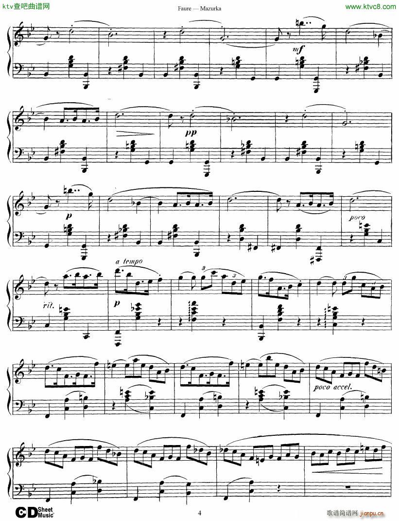 Faure Mazurka Op 324