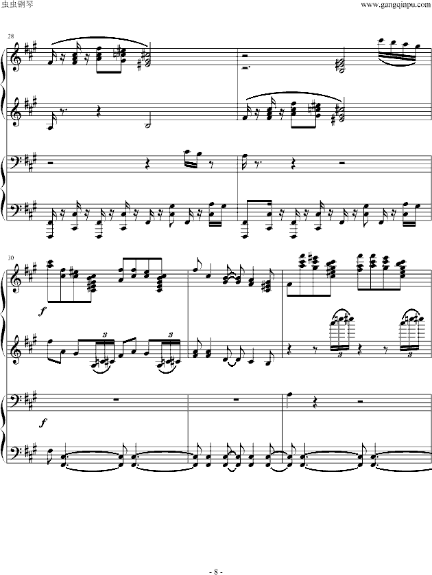 《四小天鹅》舞曲四手联弹-钢琴谱(钢琴曲)-柴科夫斯基-Peter Ilyich Tchaikovsky8