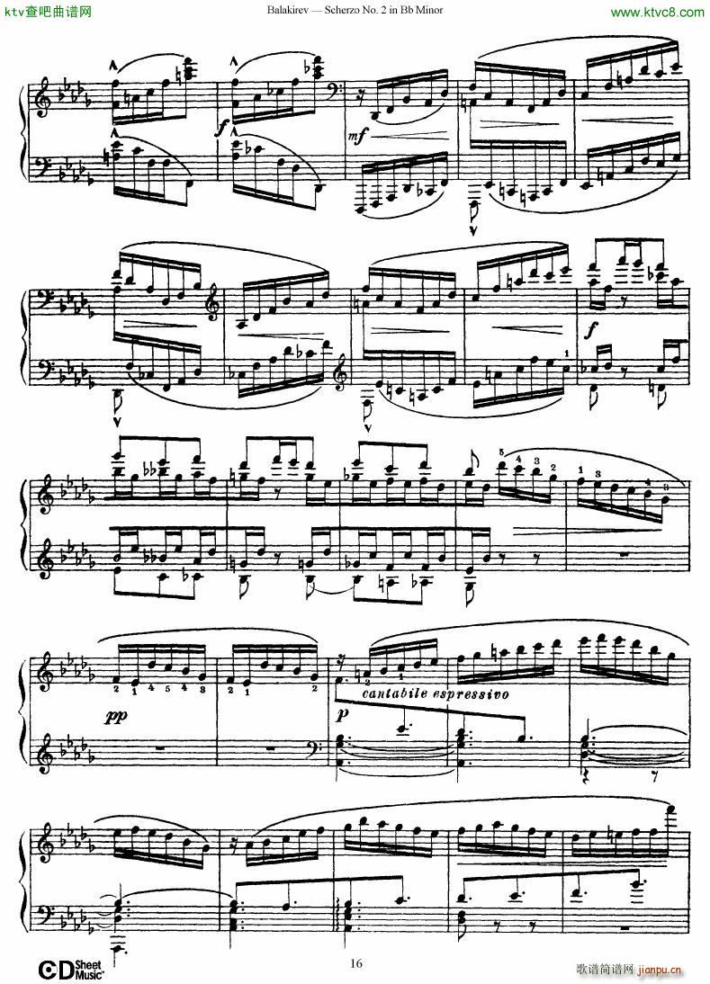 Balakirev Scherzo No 2 Bb Minor16