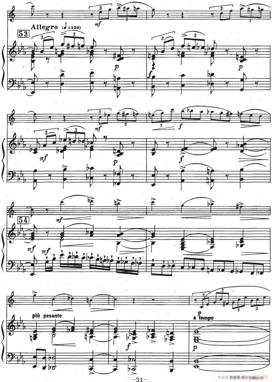 Glazunov Op 109（格拉组诺夫协奏曲Op 109）（萨克斯 钢琴伴奏）31