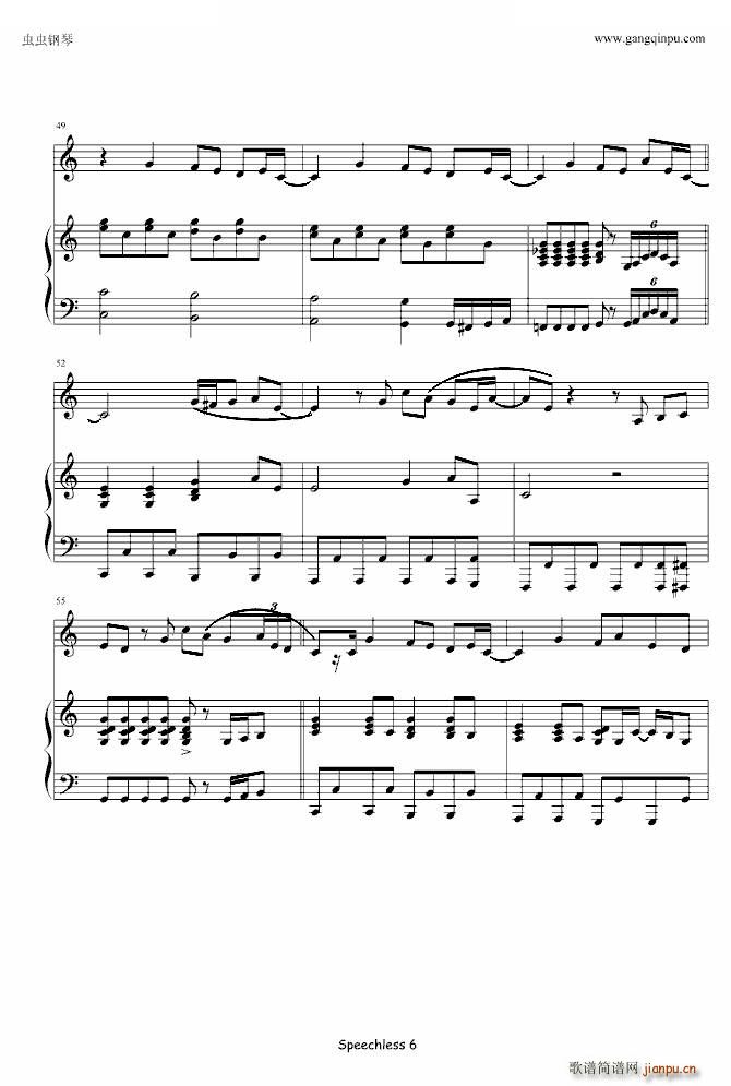 Speechless（原版琴谱）_LadyGaGa6
