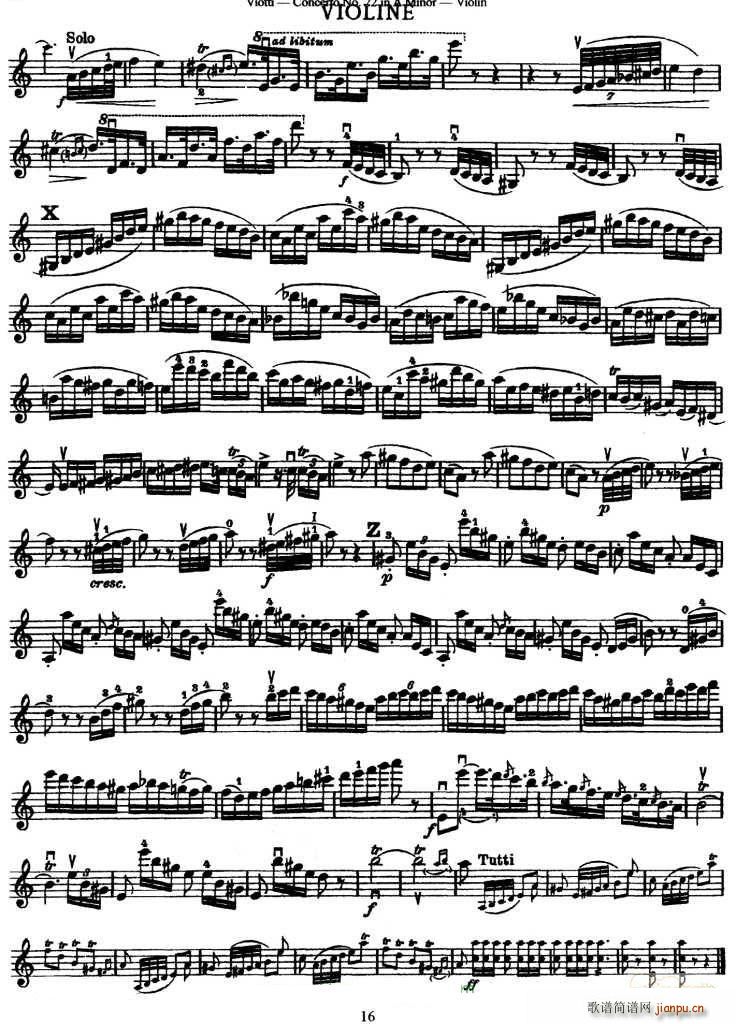 维奥蒂VIOTTI《Concerto No.22 in A Minor》（II.)小提琴）8