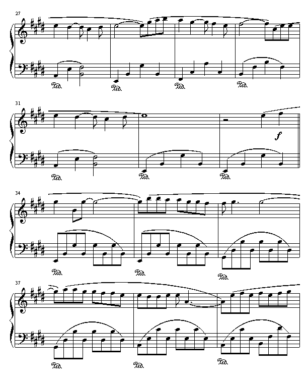 痛苦的心-钢琴谱(钢琴曲)-克莱德曼3