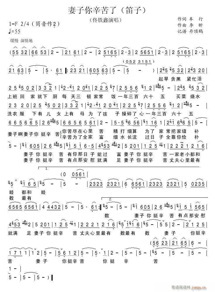 妻子你辛苦了（笛子）_丹顶鹤1