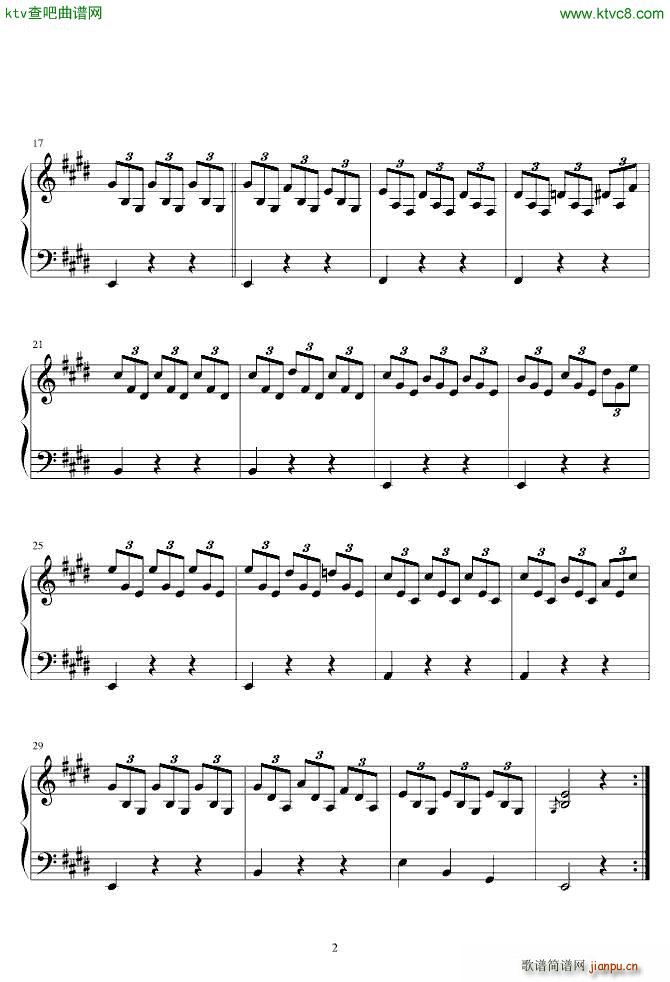 完全吉他原版钢琴Romance Jeux interdits2