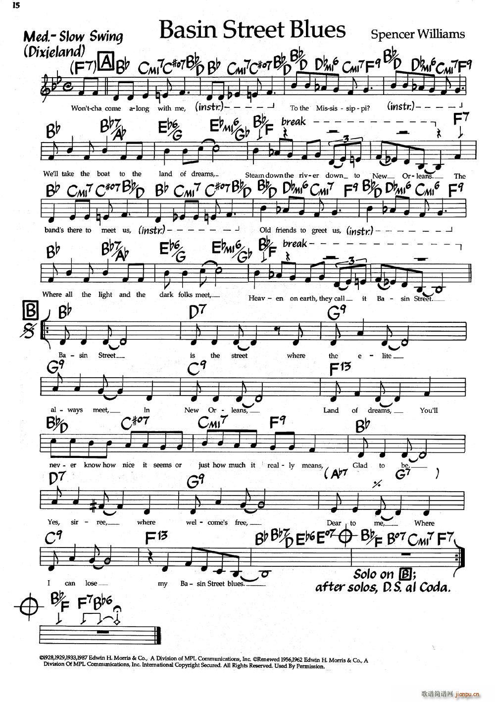 Basin Street Blues(盆地街蓝调)(爵士钢琴曲)1