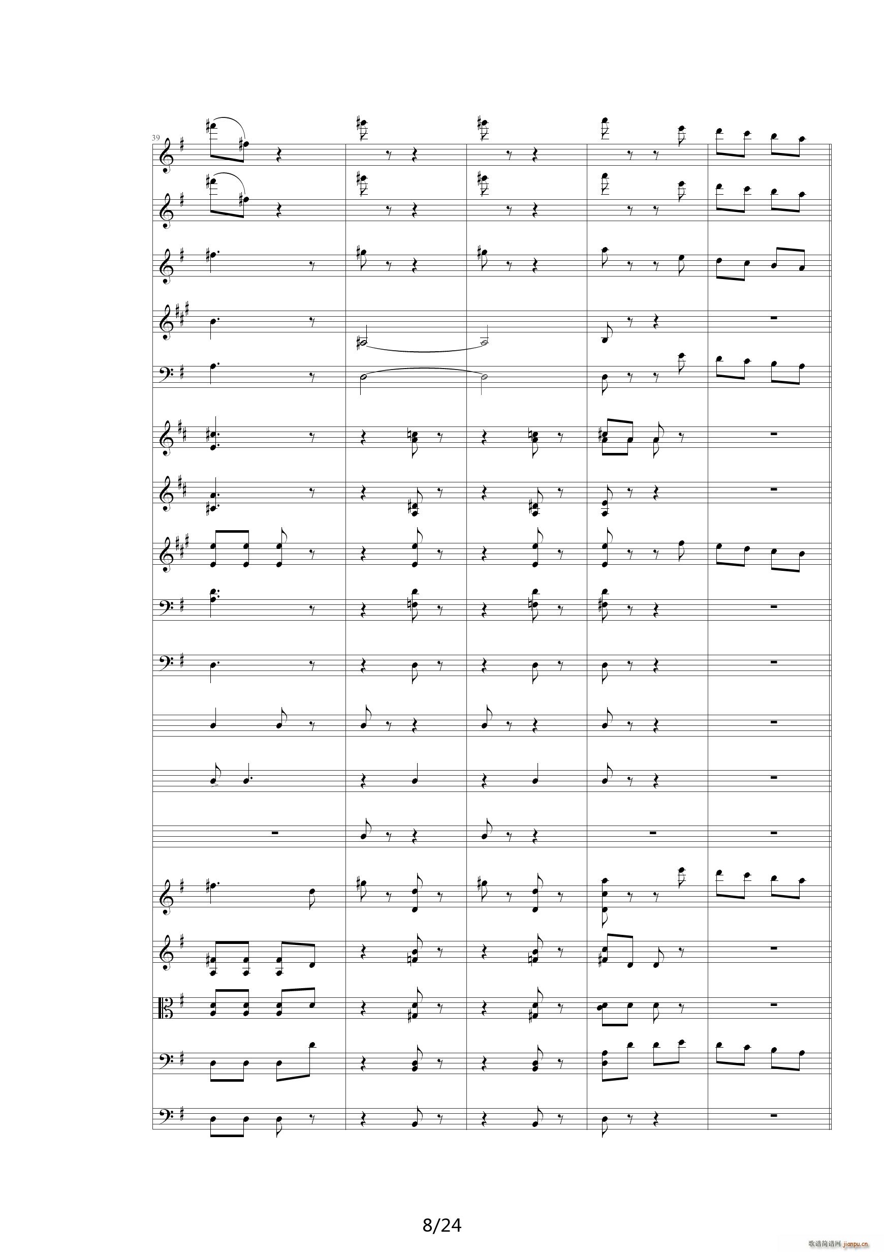 雷鸣电闪波尔卡(管弦乐总谱 分谱)(00雷鸣电闪波尔卡-Orchestra)8