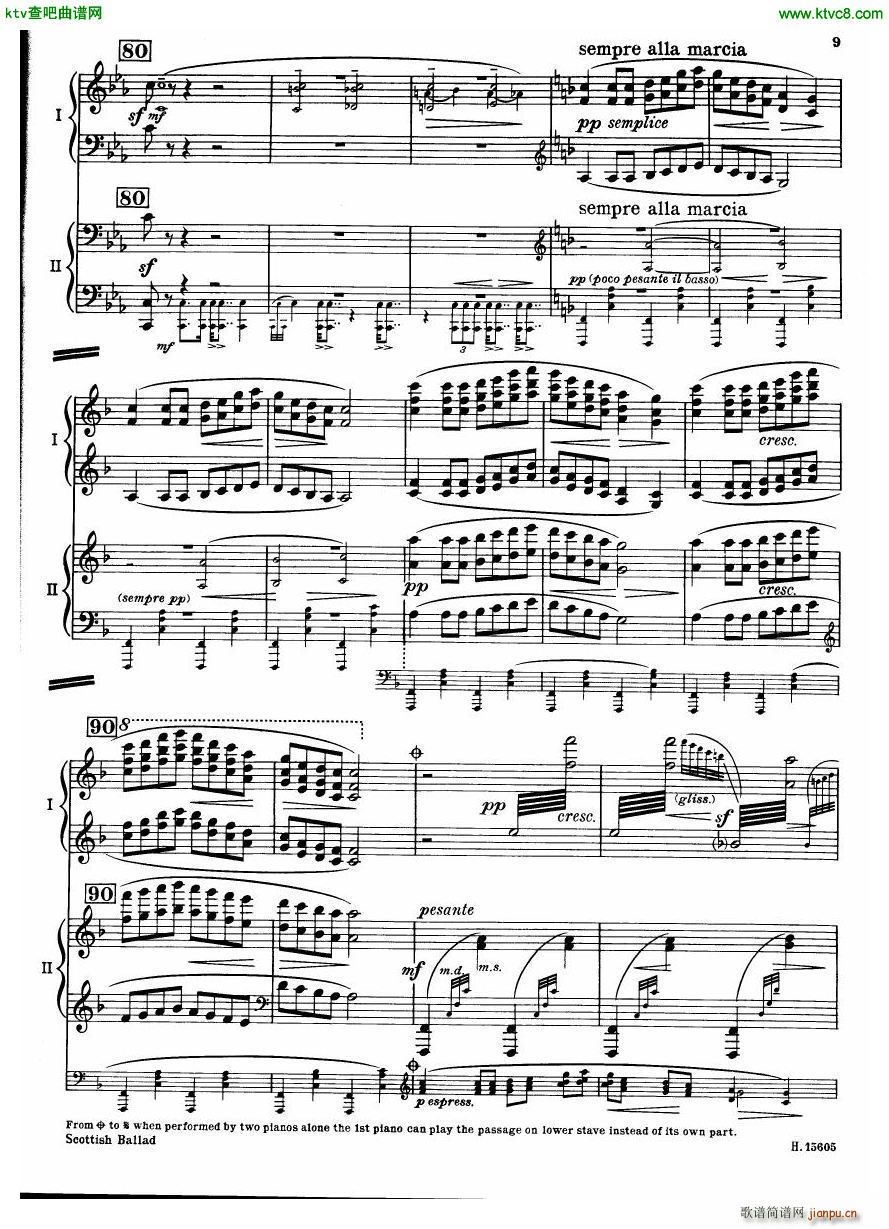 Britten Scottish Ballad op 26 arr for 2 pianos10