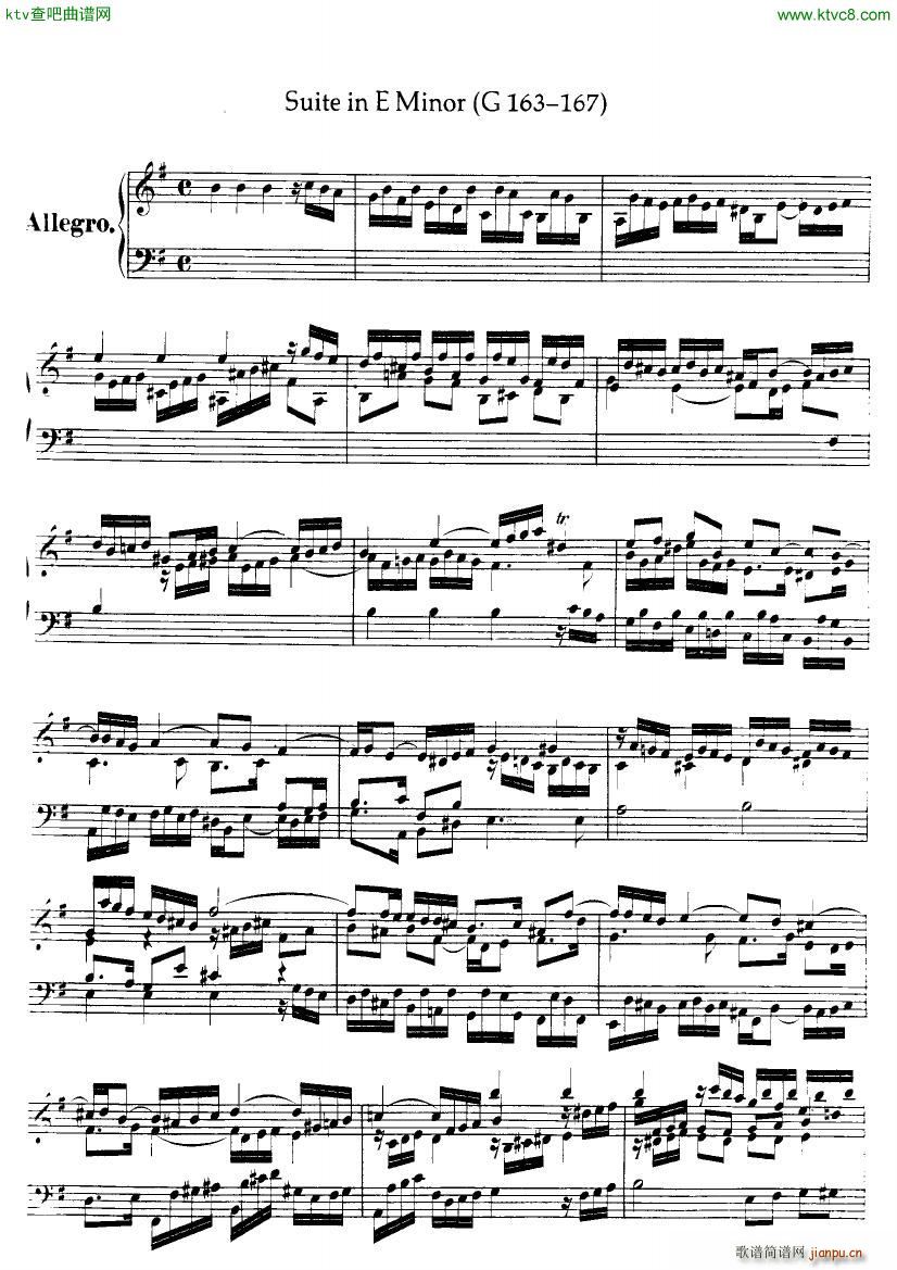 Handel Suite in E minor G163 1671