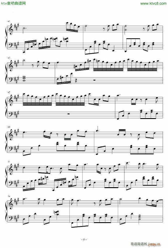 月半小夜曲改编钢琴_李克勤4