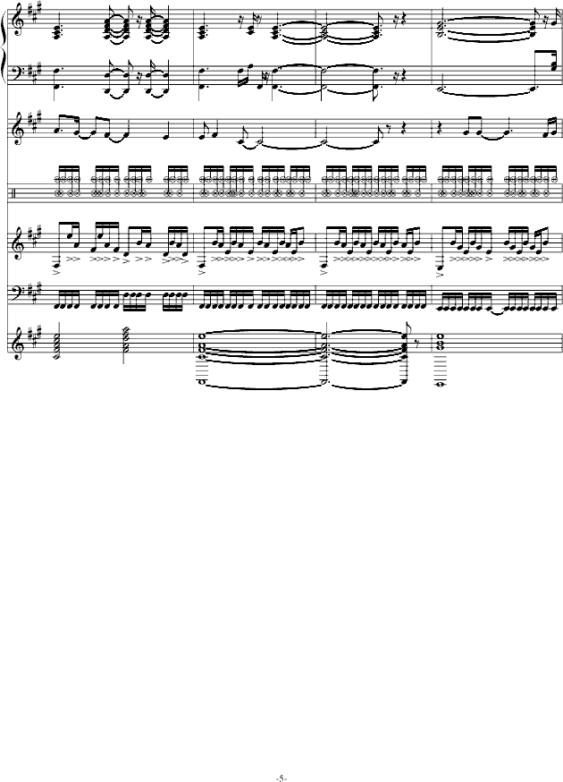 献给 葬礼の华彩 -钢琴谱(钢琴曲)-swenl5