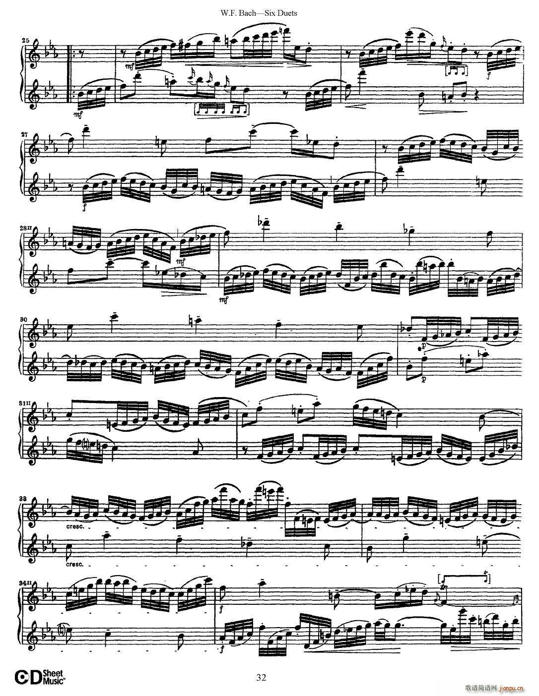 W F 巴赫―六首二重奏练习曲（5）3
