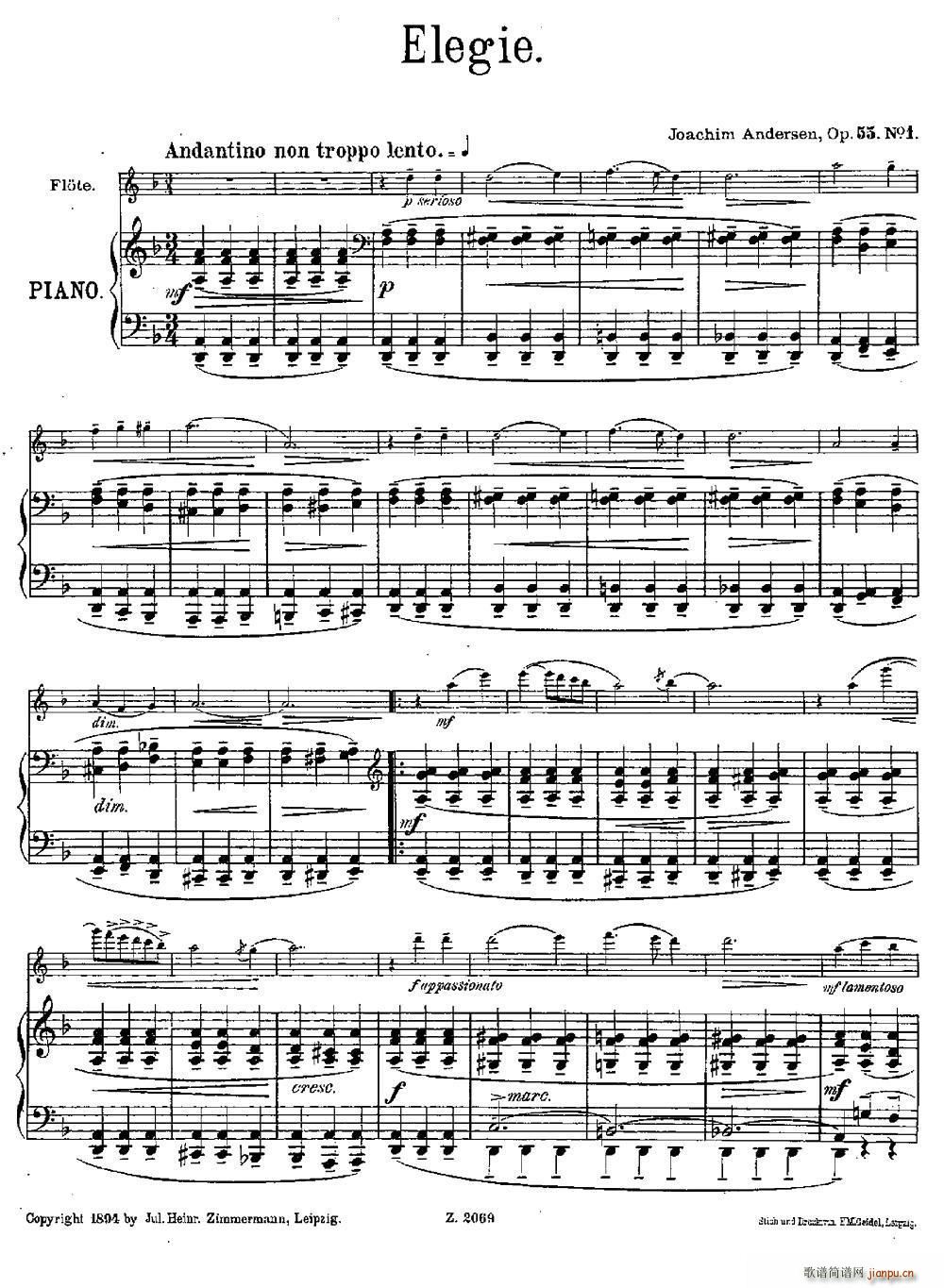 Elegie(Op 55 No 1)1