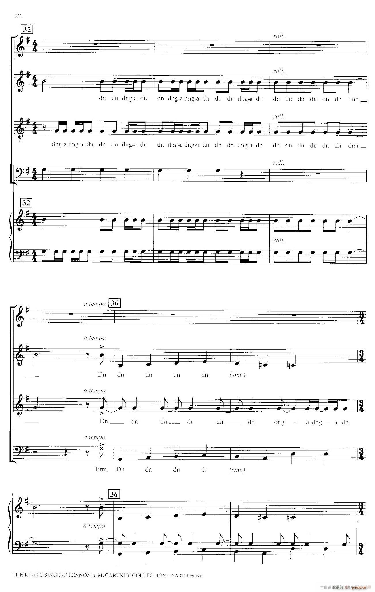 Blackbird（四重奏 钢琴伴奏）6