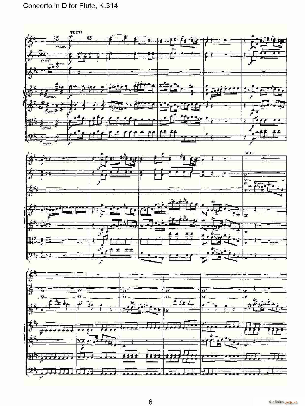 Concerto in D for Flute, K.314（D调长笛协奏曲, K.314）6