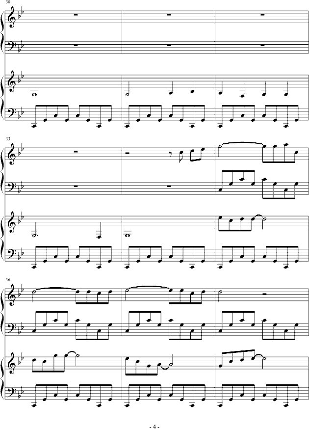 Gone with Wind(飘)-钢琴谱(钢琴曲)-竹昔4