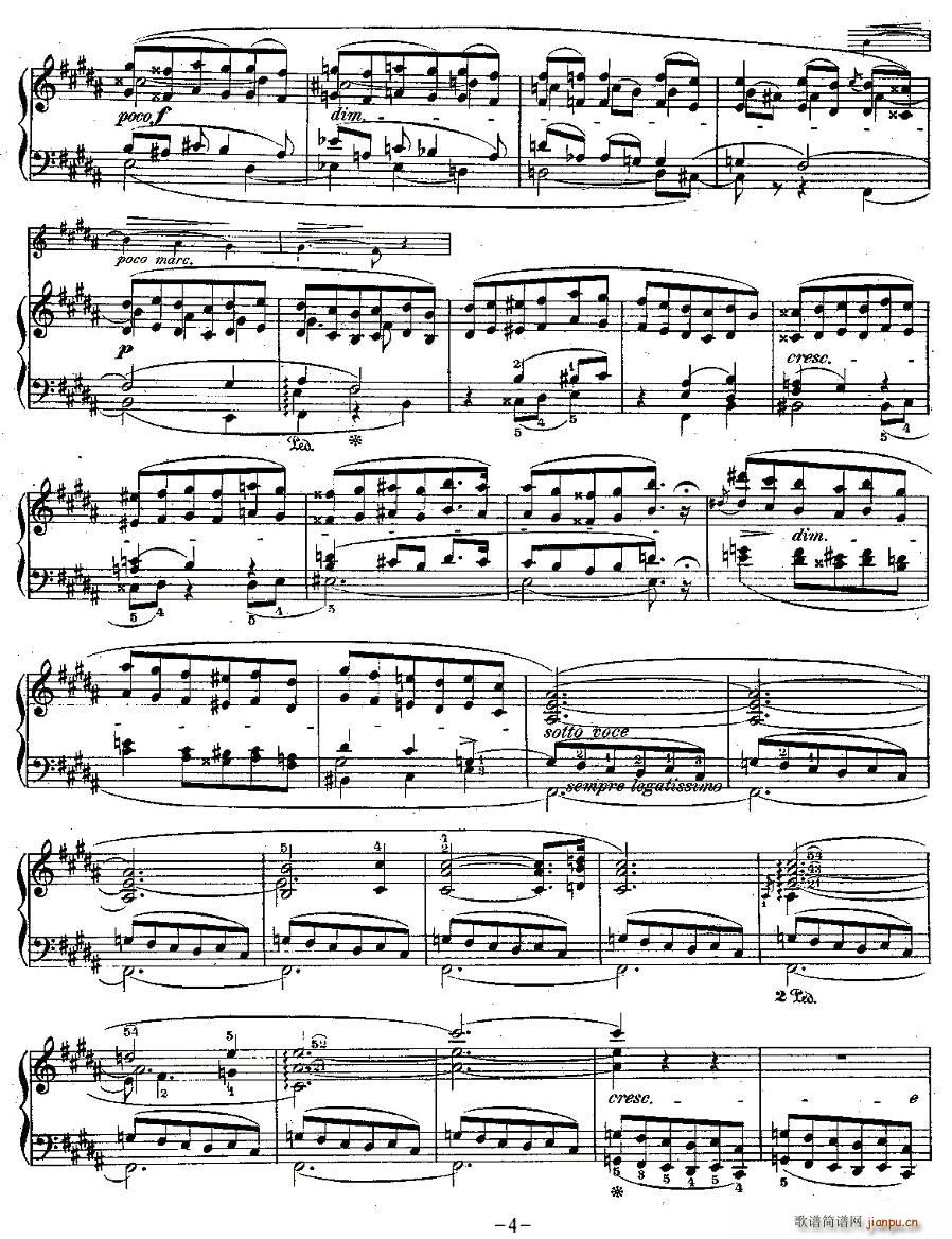 肖邦钢琴练习曲，Op.25之十4