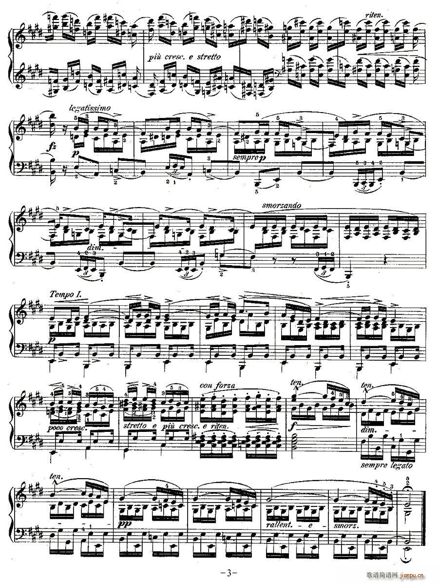 肖邦钢琴练习曲，Op.10之三3