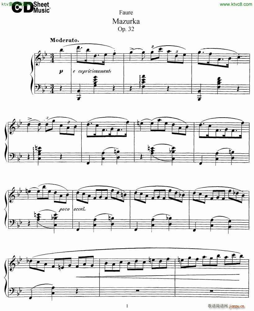 Faure Mazurka Op 321