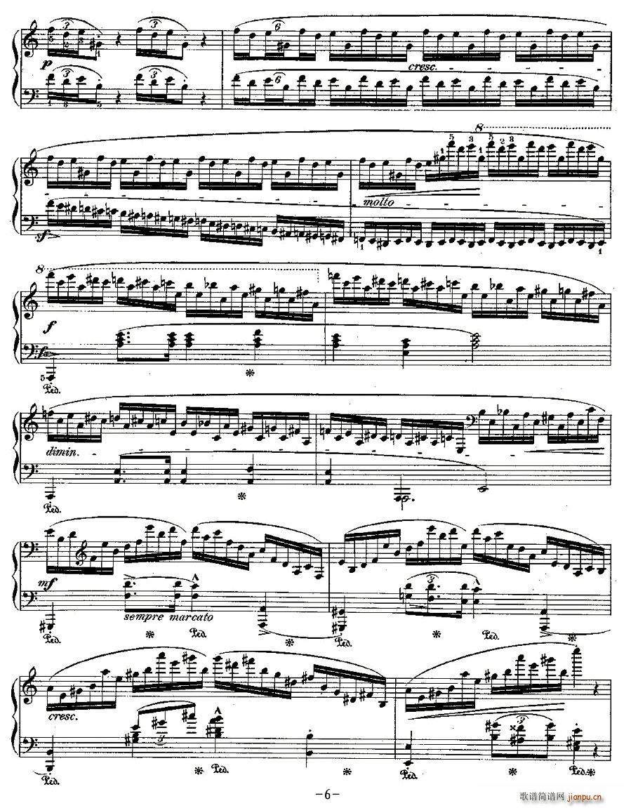 肖邦钢琴练习曲，Op.25之十一6