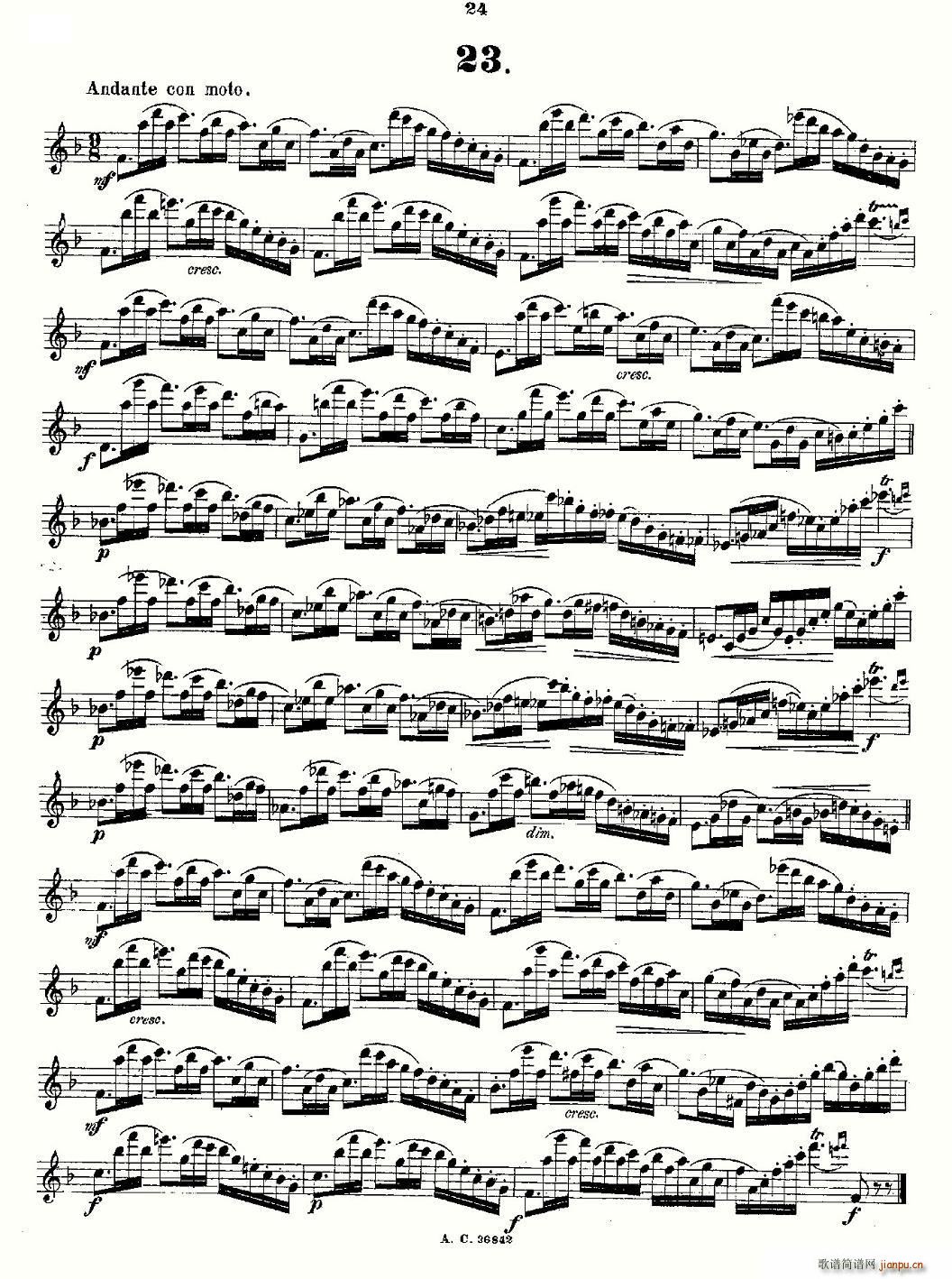 24首长笛练习曲 Op.21 之13―2412