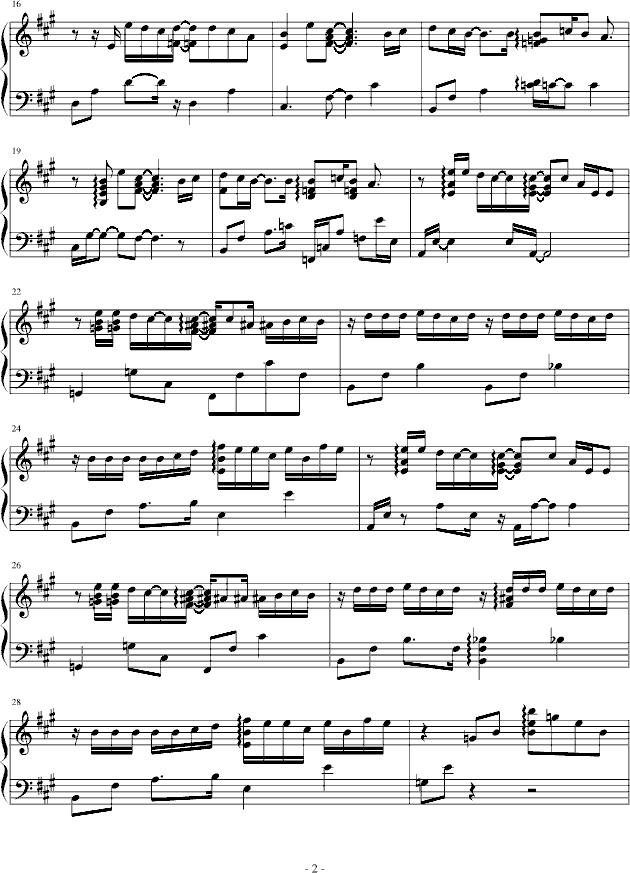 One more time, One more chance PIANO ver.-钢琴谱(钢琴曲)-动漫影视2