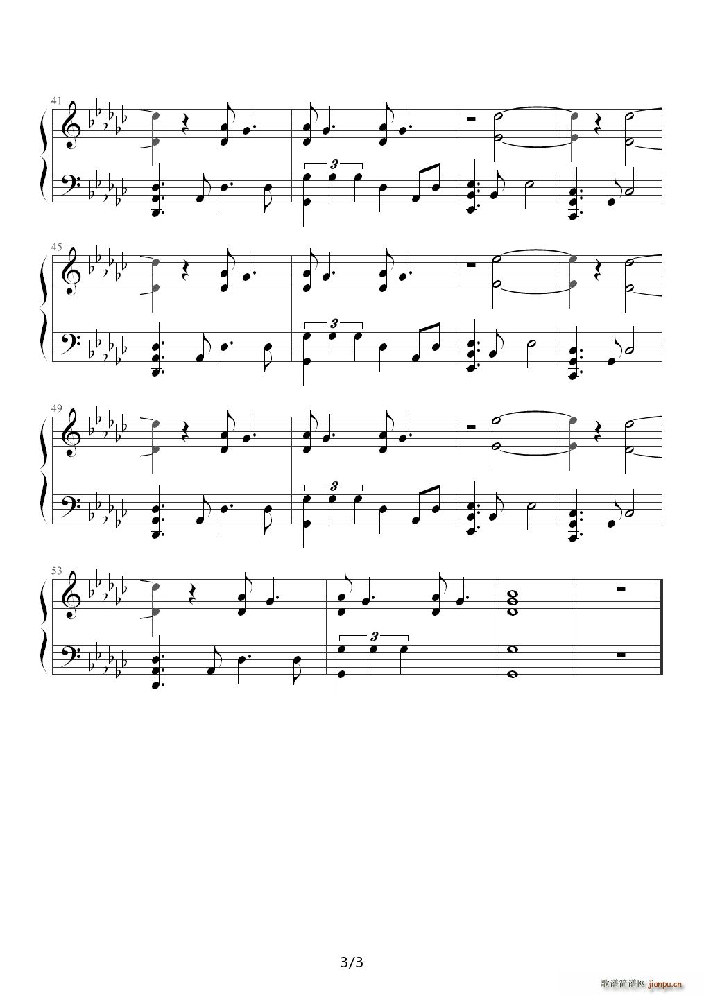 I knew you were trouble（钢琴版） 降G调3
