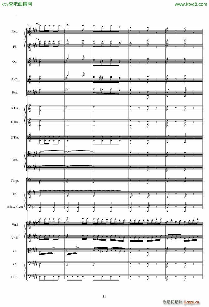 威廉退尔序曲原版扒谱_罗西尼11