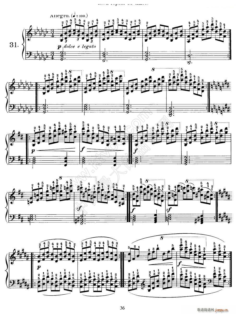 Czerny - 40 Daily Exerci Op 337（31―35）（40首日常训练曲）1