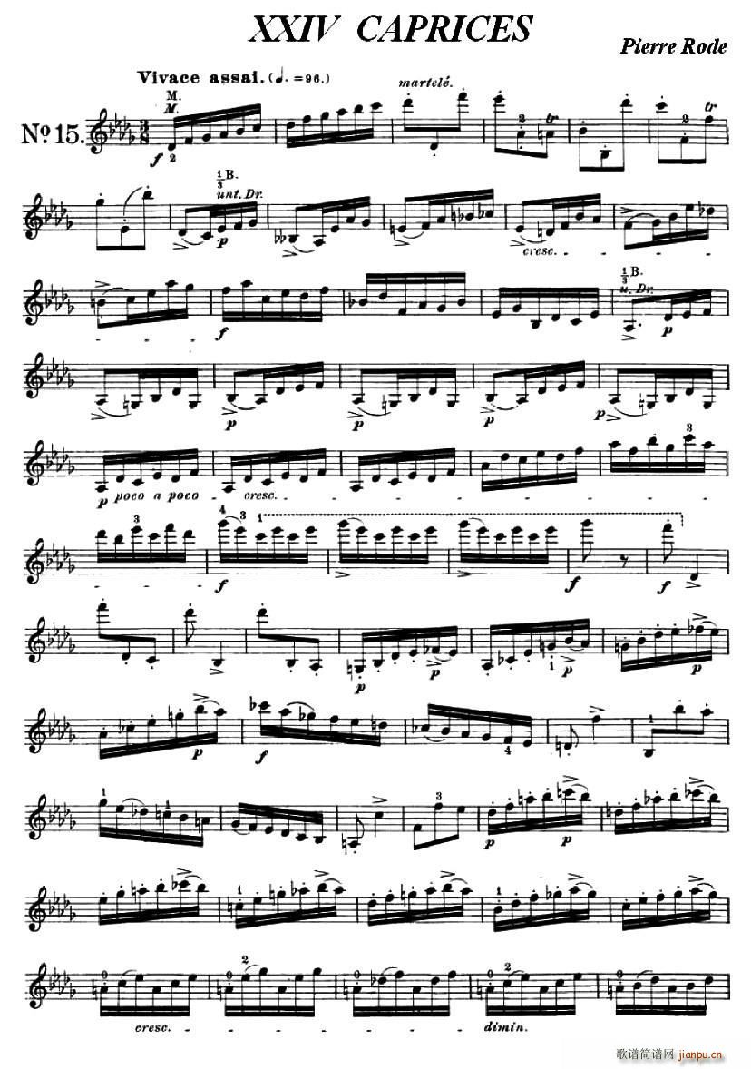 24首小提琴练习曲之151