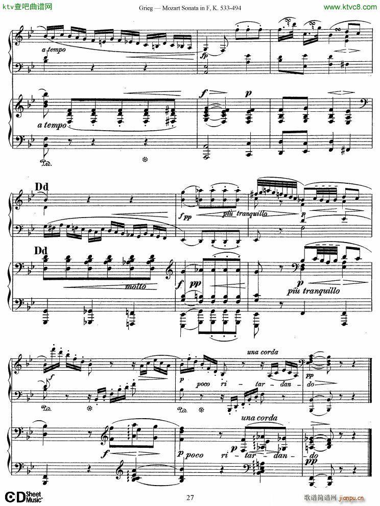 Grieg Sonata K 533 Mozart 2nd Piano Grieg27