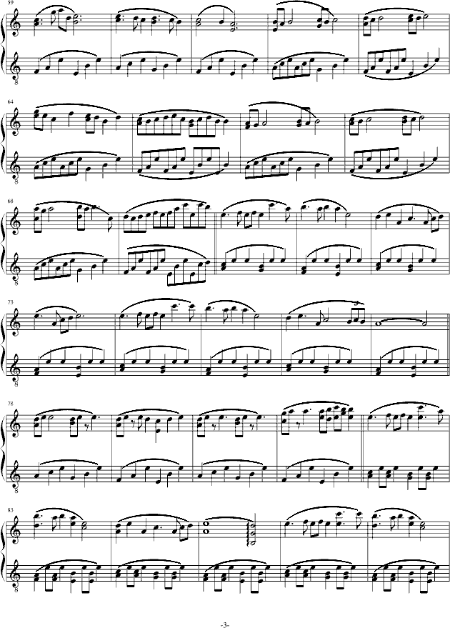 世外桃源-钢琴谱(钢琴曲)-极地羽翼3