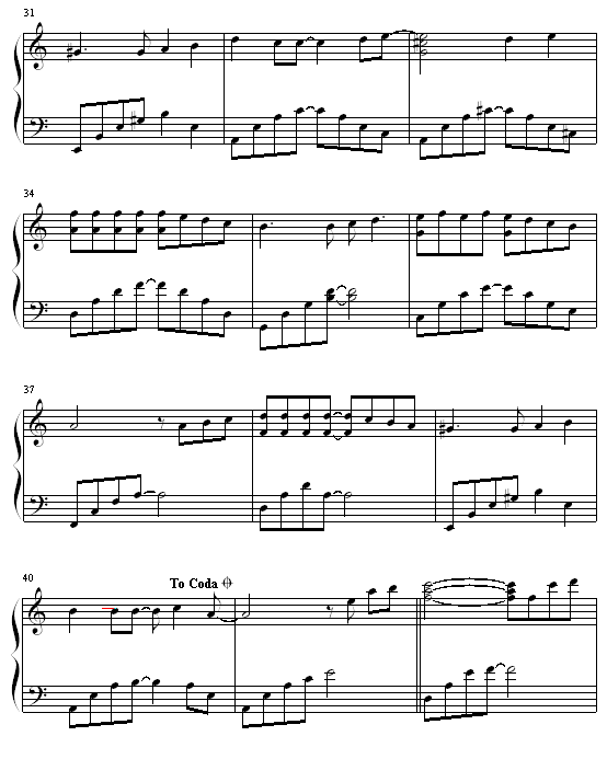 从开始到现在 - 演奏版-钢琴谱(钢琴曲)-冬季恋歌3