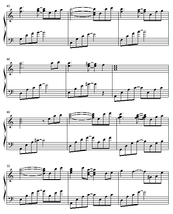 从开始到现在 - 演奏版-钢琴谱(钢琴曲)-冬季恋歌4