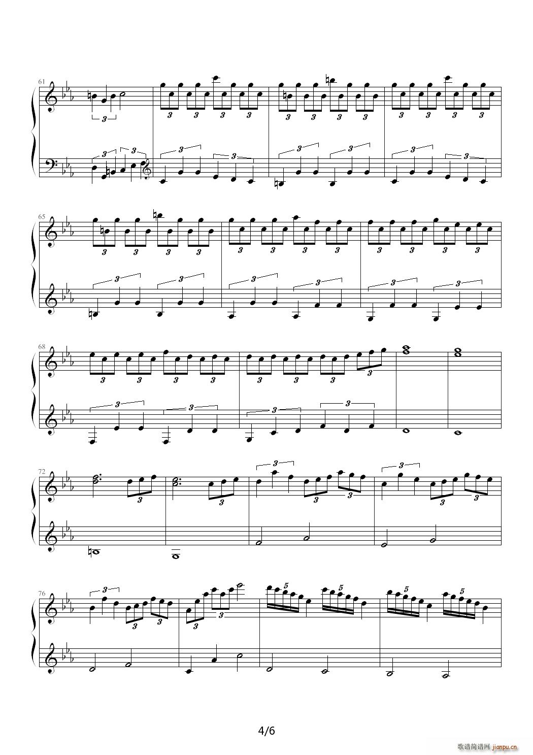 C小调第一钢琴奏鸣曲第二乐章（Ver 2011 6） 降E调4