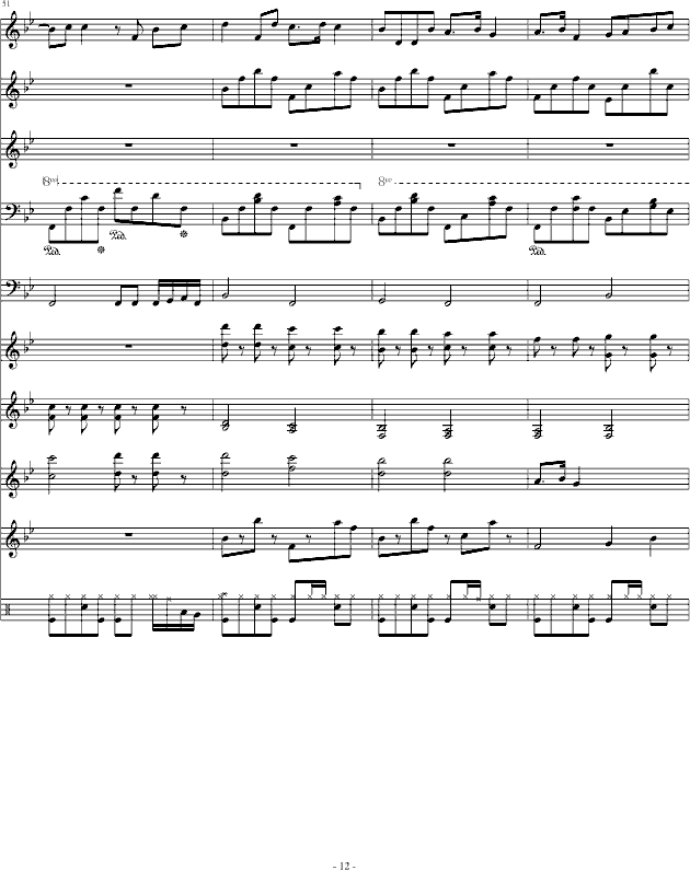 因为你对我重要 情歌对唱-钢琴谱(钢琴曲)-琳琅12
