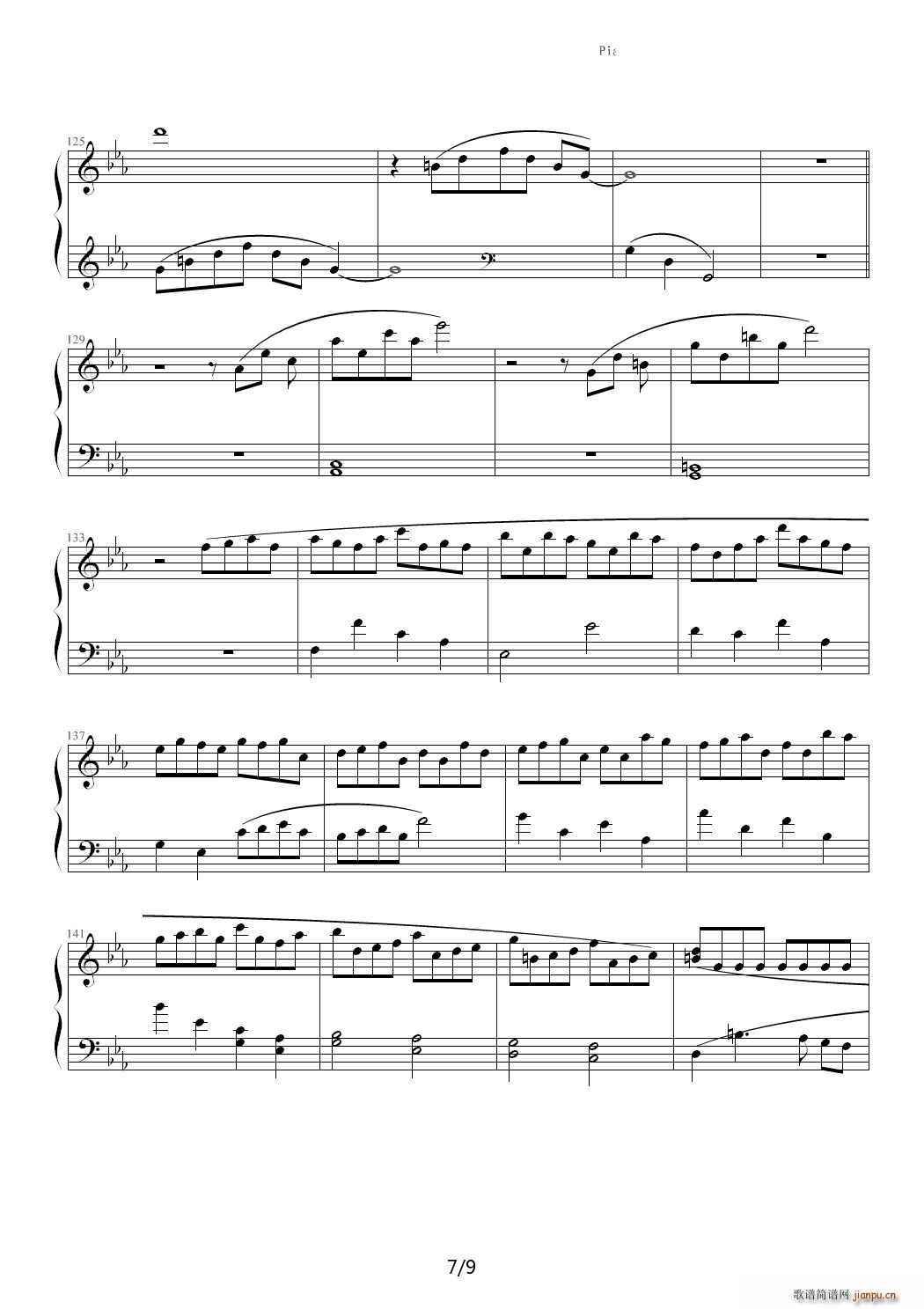 C小调第一钢琴奏鸣曲第三乐章（Ver 2011 6） 降E调7