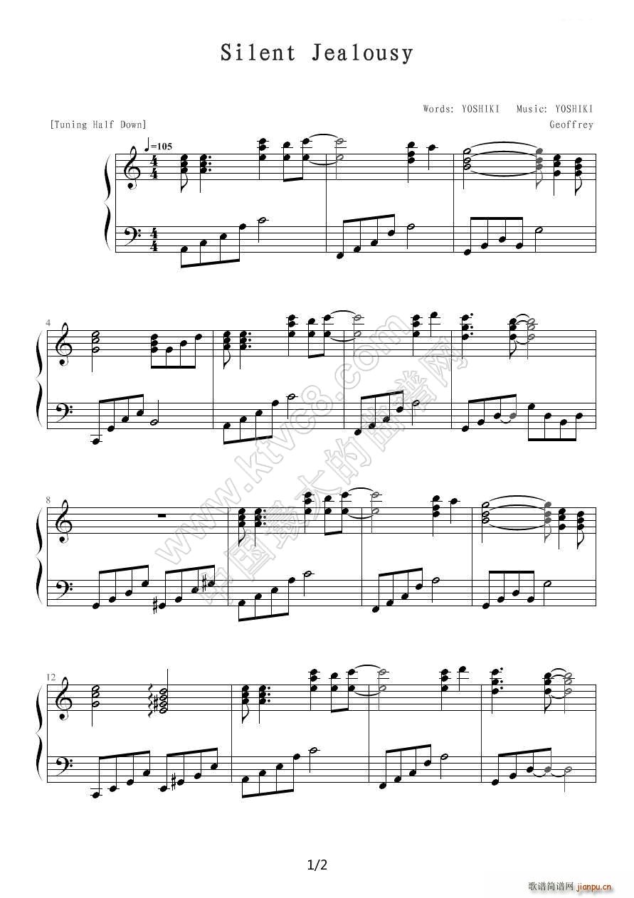 Silent Jealousy（前奏部分）1